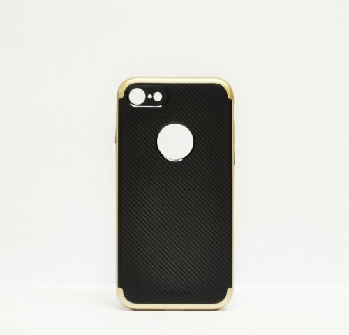 Накладка JoyRoom для iPhone 7 черная с золотым бампером
