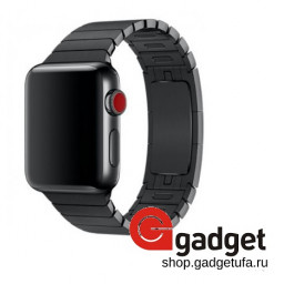 Блочный браслет для Apple Watch 42/44mm застежка "Бабочка" черный купить в Уфе