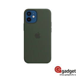 Оригинальный силиконовый чехол MagSafe для iPhone 12 mini кипрский зелёный купить в Уфе