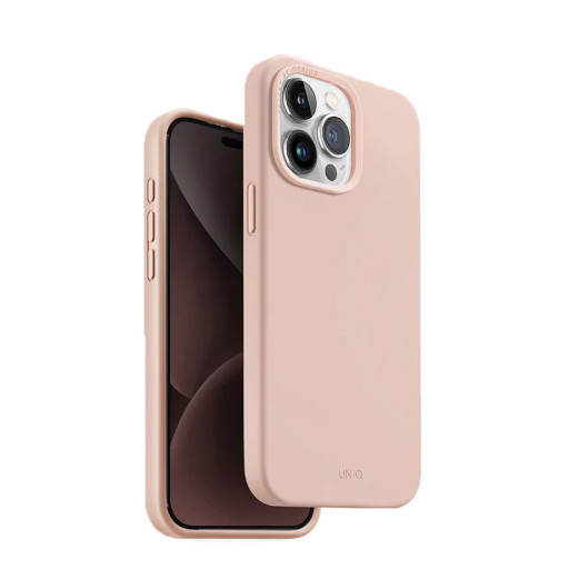 Накладка Uniq для iPhone 15 Pro Max LINO Pink Magsafe