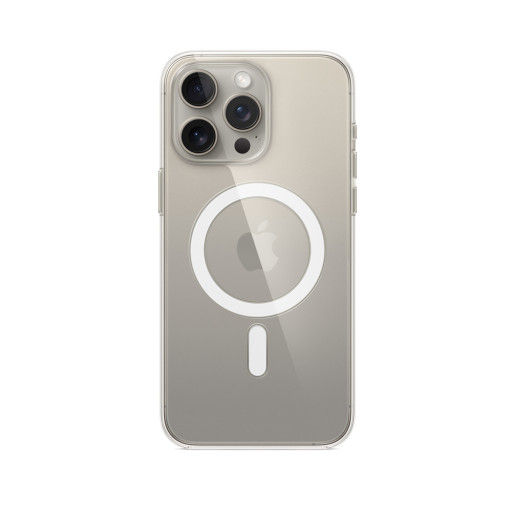 Накладка Apple Clear Case MagSafe для iPhone 15 Pro Max прозрачная