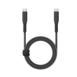 Кабель EnergEA FLOW USB-C to USB-C PD240W 5A Nanoweave Magnetic tie Black 1.5m купить в Уфе