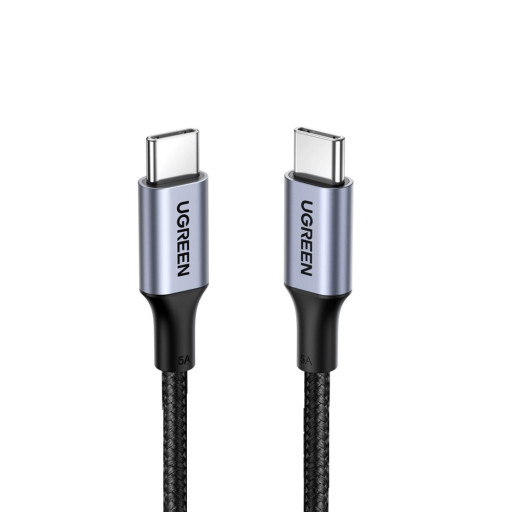 Кабель UGREEN US316 USB-C 2.0 to USB-C 2.0 5A Data Cable 1m черный