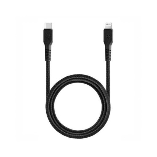 Кабель EnergEA FLOW USB-C to Lightning MFI C94 PD60W 3A Nanoweave Magnetic tie Black 1.5m