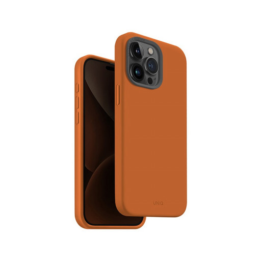 Накладка Uniq для iPhone 15 Pro LINO Orange Magsafe
