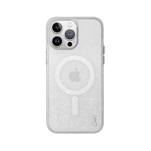 Накладка Uniq для iPhone 15 Pro Max COEHL Lumino Sparkling Silver MagSafe