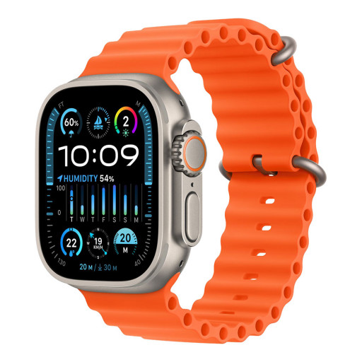 Apple Watch Ultra 2 49mm Titanium Orange Ocean Band