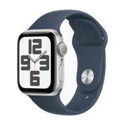 Часы Apple Watch SE 2023 44mm Корпус из алюминия «серебристого» цвета, спортивный ремешок купить в Уфе