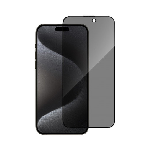 Защитное стекло BlueO для iPhone 15 Pro Anti-peep Matte Black (приватное матовое)