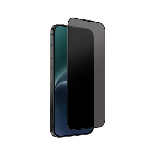 Защитное стекло Uniq для iPhone 15 Pro Max OPTIX Privacy Clear/Black (+installer)