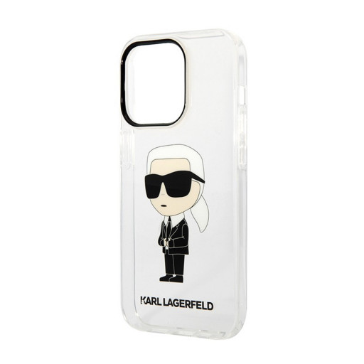 Накладка Lagerfeld для iPhone 15 Pro PC/TPU NFT Karl Ikonik Transparent