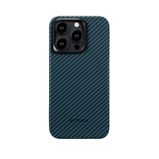 Накладка Pitaka MagEZ Case 4 для iPhone 15 Pro черно-синяя