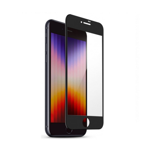 Защитное стекло Uniq для iPhone SE 2020/2022 Optix Vivid Clear Black