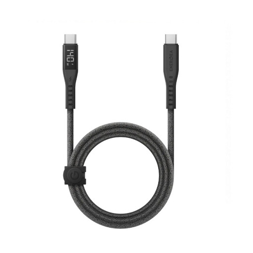 Кабель EnergEA FibraTough USB-C to USB-C 3.1 Gen1 5Gbps 5A Display Black 1.5m