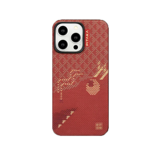 Накладка Pitaka MagEZ Case 5 Fusion Weaving для iPhone 15 Pro Chinese Dragon