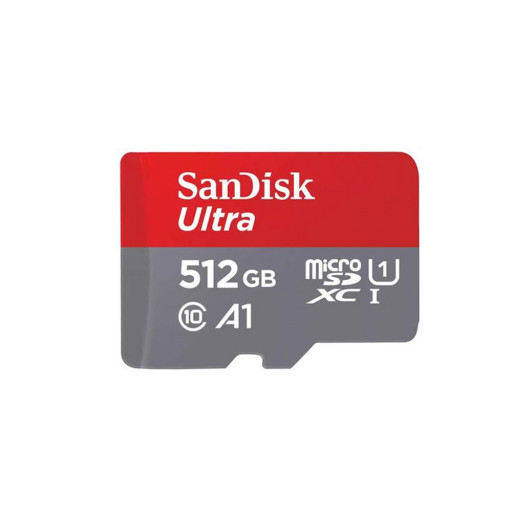 Карта памяти SanDisk Ultra microSDXC 512 ГБ Class 10, UHS-1 U1, A1, R 150 МБ/с