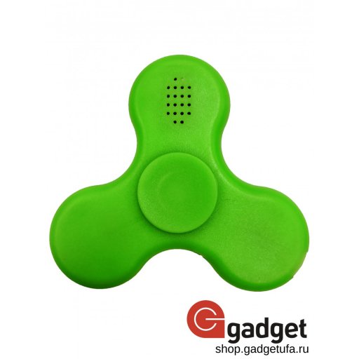 Пластиковый спиннер LED с Bluetooth колонкой зеленый