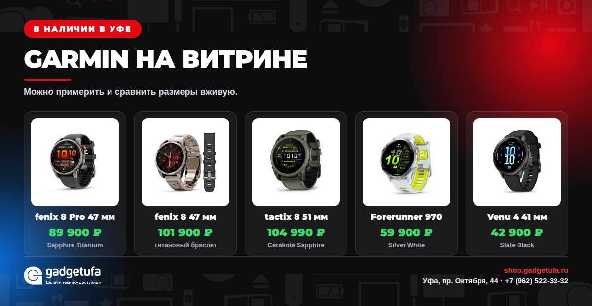 Garmin в наличии в Уфе