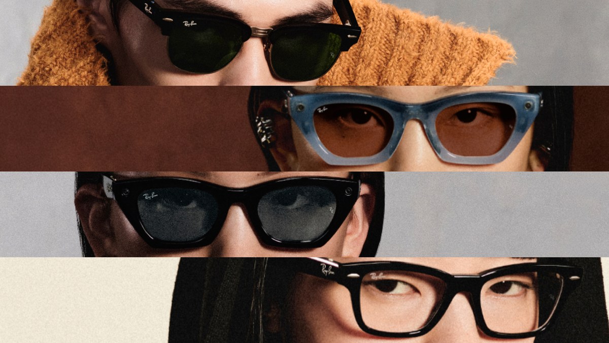 Четыре оправы умных очков Ray-Ban: камера и светодиод видны вблизи