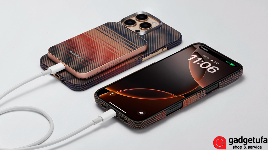 Pitaka power bank 3, купить Pitaka, Pitaka MagSafe, магнитный аккумулятор, арамидное волокно, power bank для iPhone, купить в Уфе Pitaka, быстрая зарядка