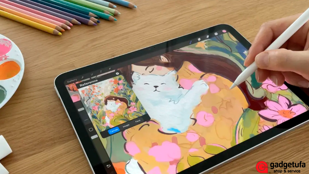 iPad A16 2025 4, iPad A16 2025, iPad 11 поколения обзор, купить iPad Уфа, сравнение с iPad Air, чип A16, iPadOS 26, планшет Apple 2025, автономность, магазин GadgetUfa, цена, характеристики