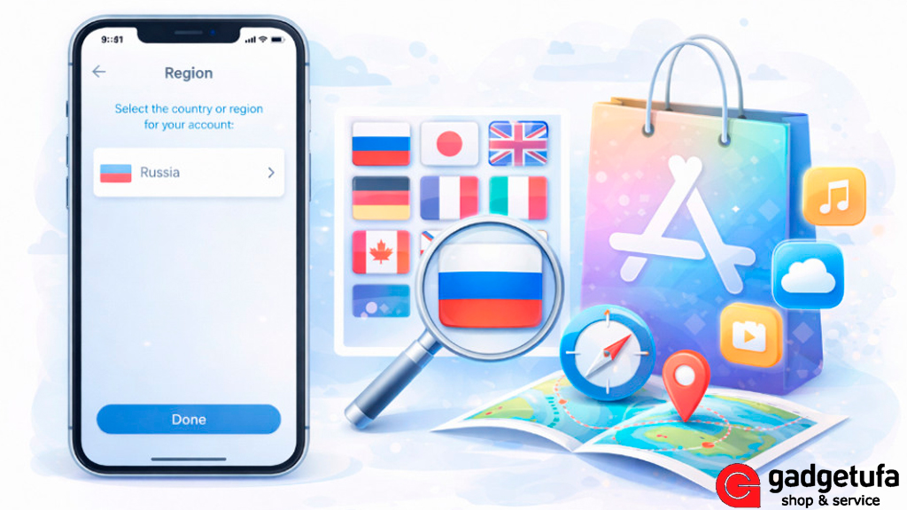 смена региона Apple ID, как сменить регион App Store, Apple ID Россия 2026, подарочные карты App Store, второй Apple ID