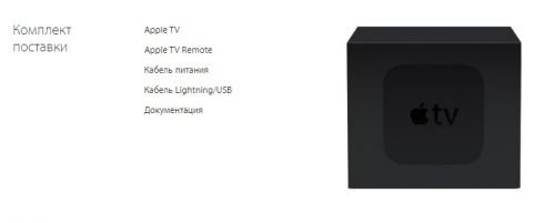 Комплект поставки Apple TV