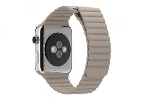 Ремешок для Apple Watch 42mm кожаный бежевый Купить