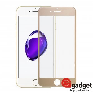 Защитное стекло Baseus для iPhone 7 0.23 PET Soft 3D золото