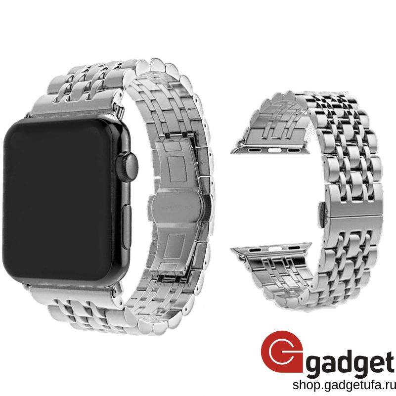 Блочный браслет для Apple Watch 38mm классический стальной