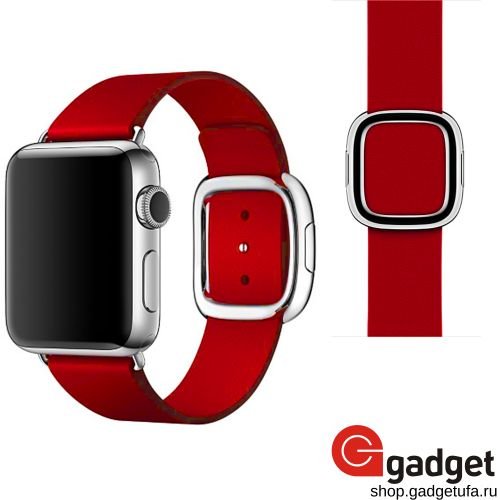 Ремешок с современной пряжкой для Apple Watch 42mm красный
