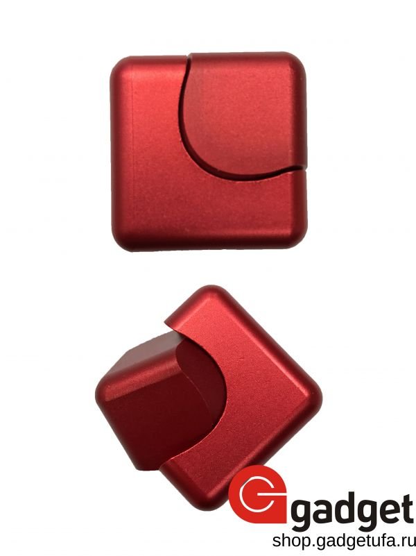 Металлический спиннер Кубик красный