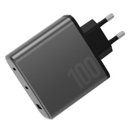 Сетевое зарядное устройство EnergEA AmpCharge Gan100 2USB-C +1USB-A 100W Gunmetal фото купить уфа