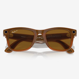 Умные очки Ray-Ban Smart Glasses Wayfarer RW4008 Shiny Caramel/Polar Brown фото купить уфа