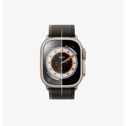 Защитное стекло Uniq для Apple Watch Ultra 49 mm OPTIX DUO PRO Anti-refl Glass+Stainless steel frame фото купить уфа