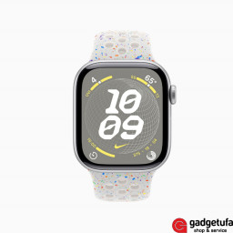 Часы Apple Watch Series 10 46 мм, Корпус из алюминия цвета «Серебристый» спортивный Nike ремешок Pure Platinum MWX03LW/A фото купить уфа