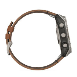 Garmin Fenix 8 51mm Amoled Sapphire Titanium and brown leather strap фото купить уфа