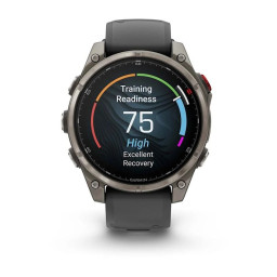 Garmin Fenix 8 Pro 47mm Amoled Sapphire Titanium Carbon Gray DLC Titanium Black Pebble Gray Band фото купить уфа