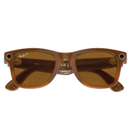 Умные очки Ray-Ban Smart Glasses Wayfarer RW4006 Shiny Caramel/Polar Brown фото купить уфа