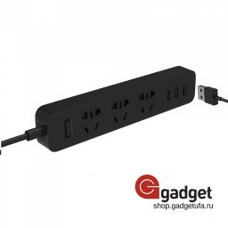 Удлинитель Mi Power Strip 3 розетки / 3 USB Ports черный купить в Уфе