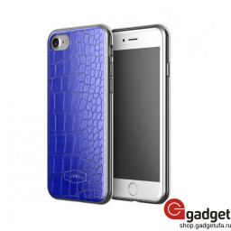 Накладка LAB.C Crocodile Case для iPhone 7/8 кожаная синяя купить в Уфе