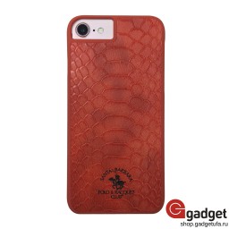 Накладка Santa Barbara Polo&Racquet Club Knight Series для iPhone 7/8 кожаная красная купить в Уфе