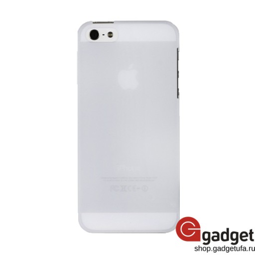Накладка Xinbo для iPhone 5/5s/SE ультратонкая пластиковая белая