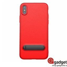 Накладка Baseus Happy Watching Supporting для iPhone X/Xs пластиковая с подставкой красная купить в Уфе