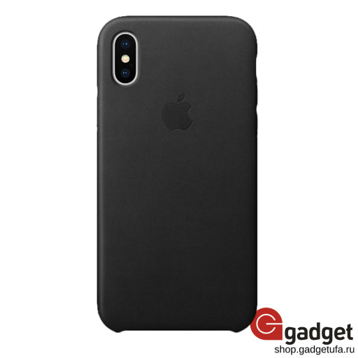 Чехол Apple Leather Case для iPhone X/Xs Black