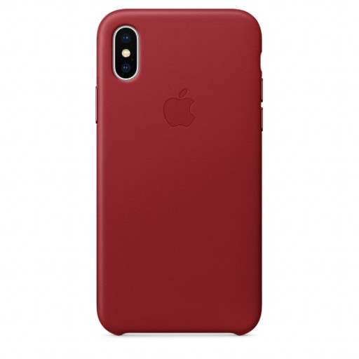 Чехол Apple Leather Case для iPhone X/Xs (PRODUCT)RED