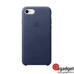 Чехол Apple Leather Case для iPhone 7/8 Midnight Blue купить в Уфе