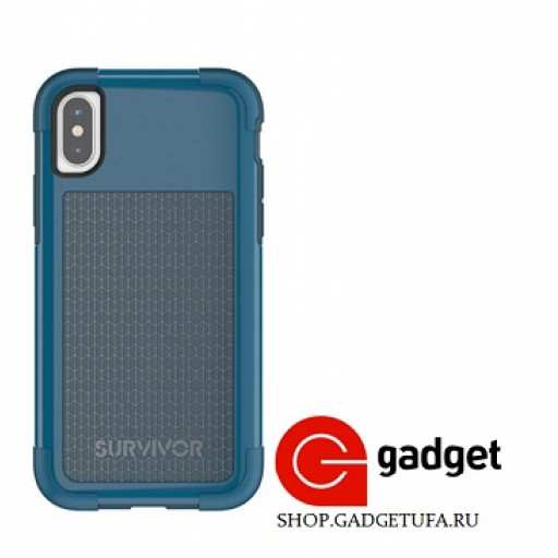 Накладка Griffin Survivor Fit для iPhone X/Xs силиконовая голубая