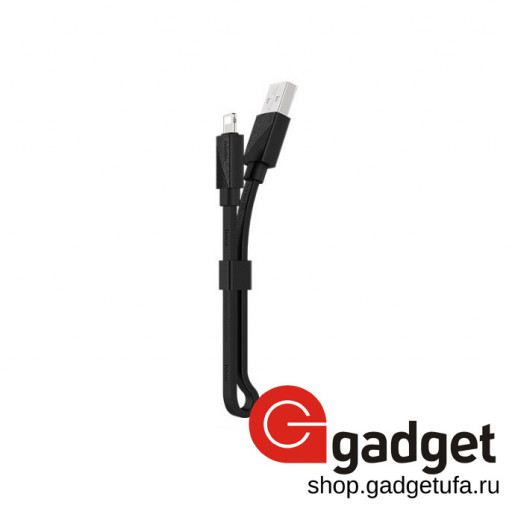 USB кабель HOCO U34 LingYing Lightning+MicroUSB 0,23m черный