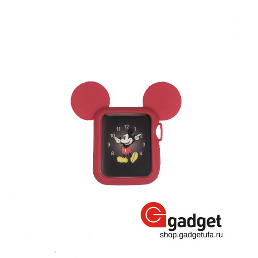 Бампер для Apple Watch 42/44mm Mickey Mouse красный